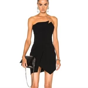 ALEXANDRE VAUTHIER Black Mini Cady Strapless Dress